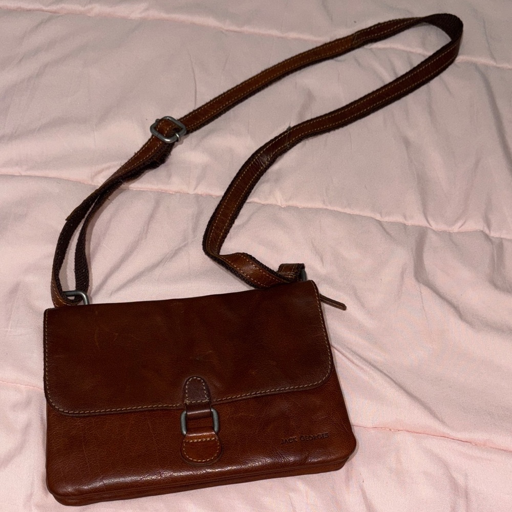 Jack Rogers Hand Stained Buffalo Leather Crossbody Bag